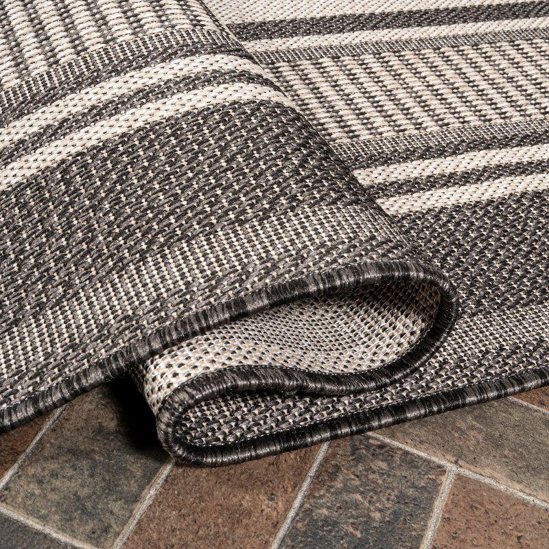 Haynes Modern Double Stripe Indoor/Outdoor Area Rug - JONATHAN Y