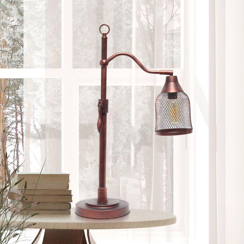 Williston Forge Fawnia 20.75" Red Bronze Arched Table Lamp & Reviews | Wayfair