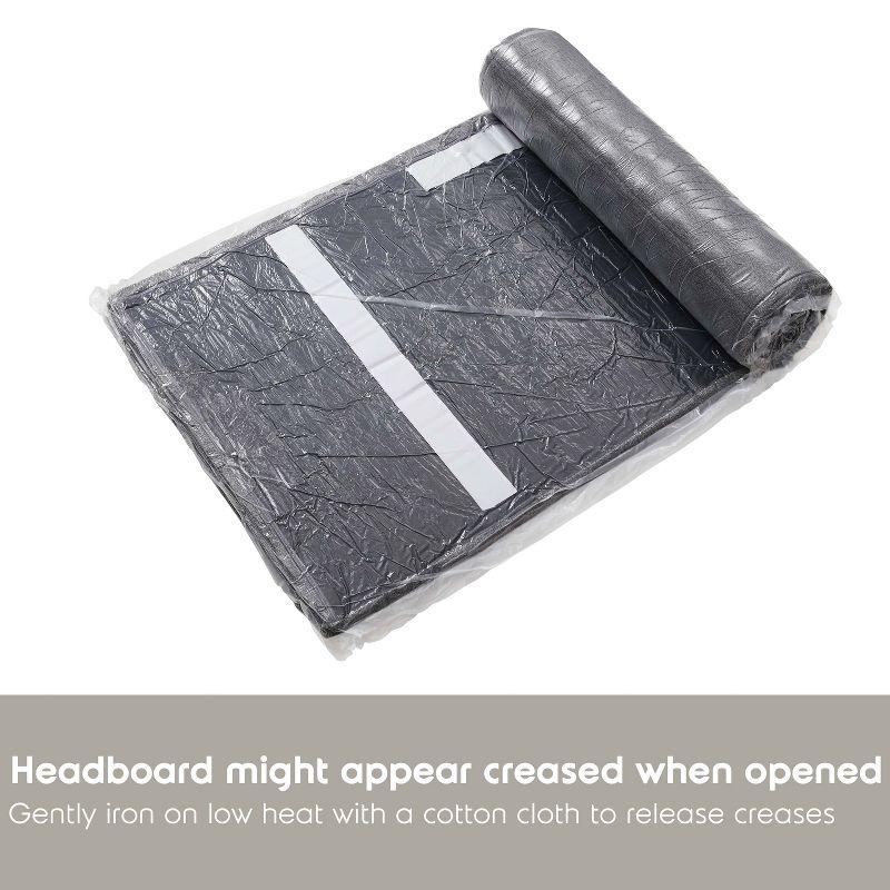 Upholstered Queen Headboard - Easy Assemble Wall Mounted Headboard with 3D Soundproof Wall Panels for Queen Size Bed - Gray