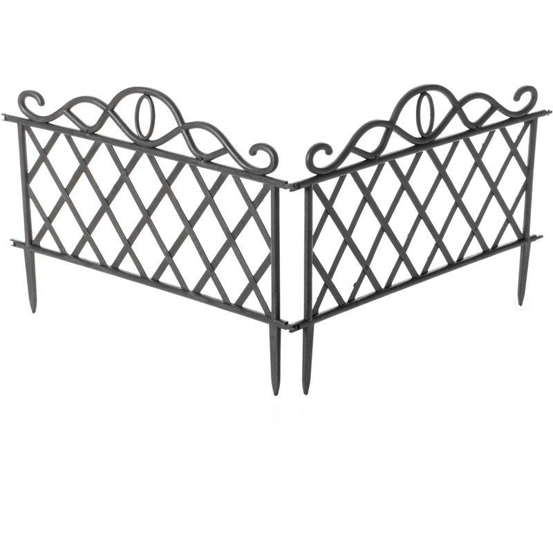 14'' H x 18.75'' W Black Metal Fencing