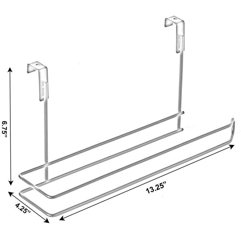 Basicwise Over The Cabinet Paper Towel Holder, Black