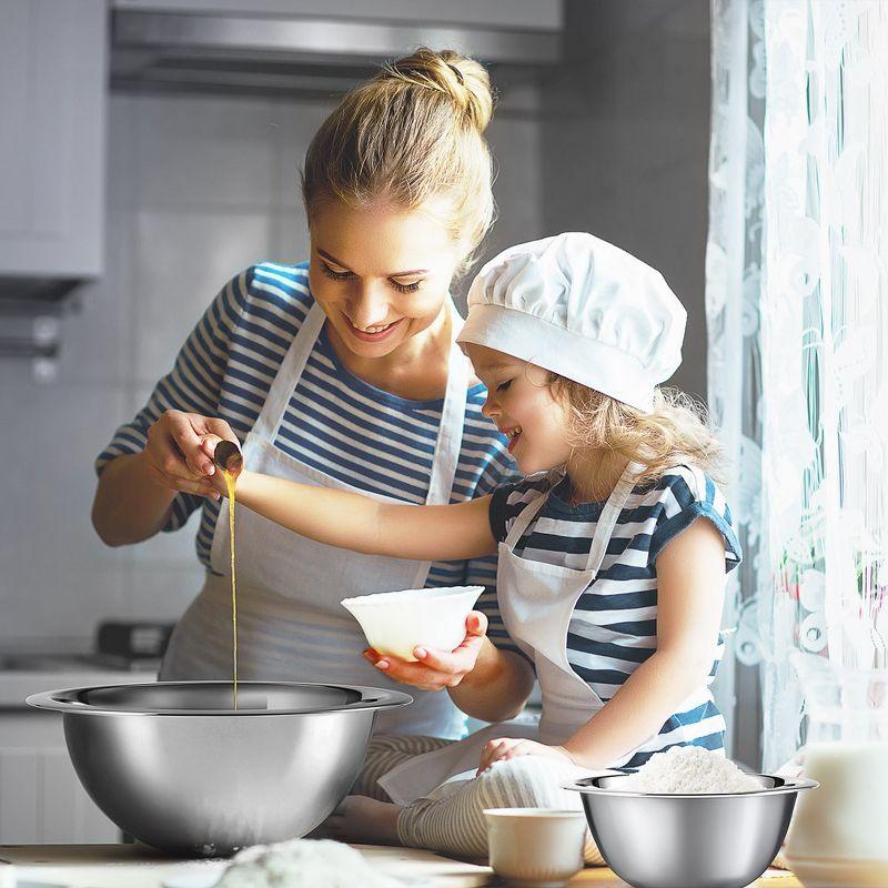 JoyTable Stainless Steel 14-Piece Mixing Bowl Set with Measuring Cups