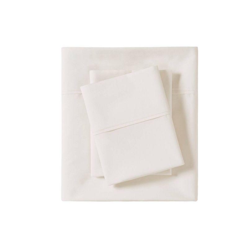 Madison Park Peached Percale 200 Thread Count Relaxed Cotton Percale Sheet Set