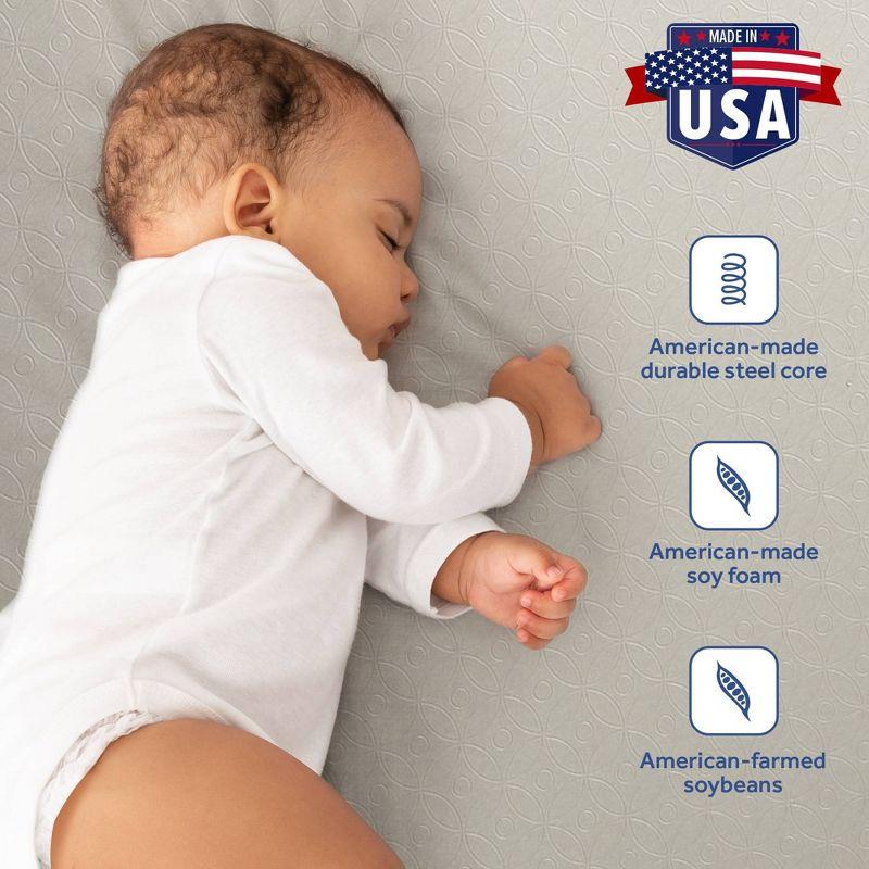 Sealy Baby Sealy Baby Posture Perfect 2 Stage Breathable Crib Mattress & Toddler Mattress, Hybrid Design, GREENGUARD GOLD Certified, 52"x28"