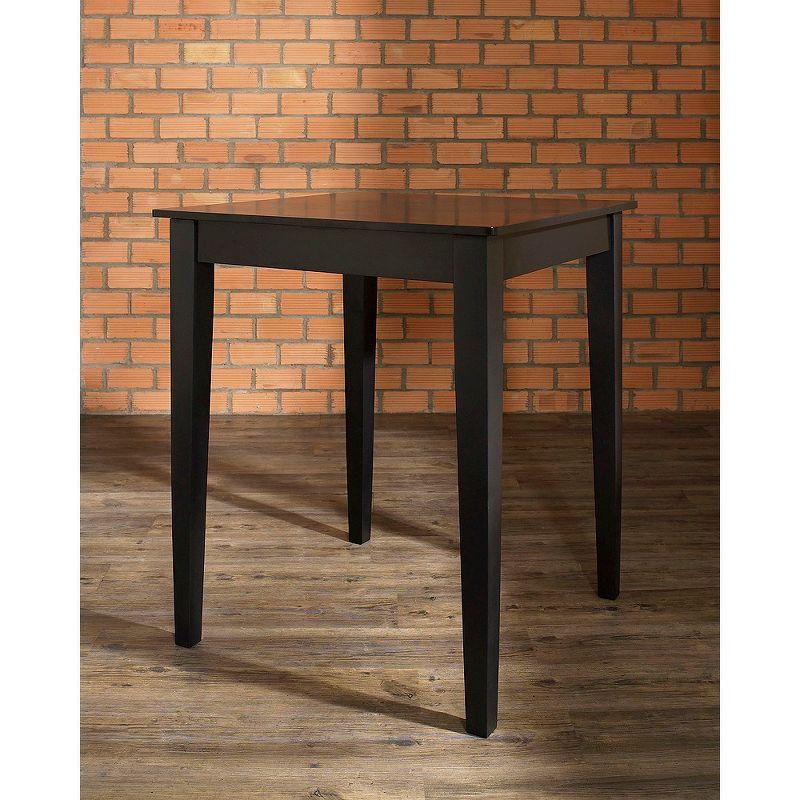 Black Wood Transitional Counter Height Pub Table