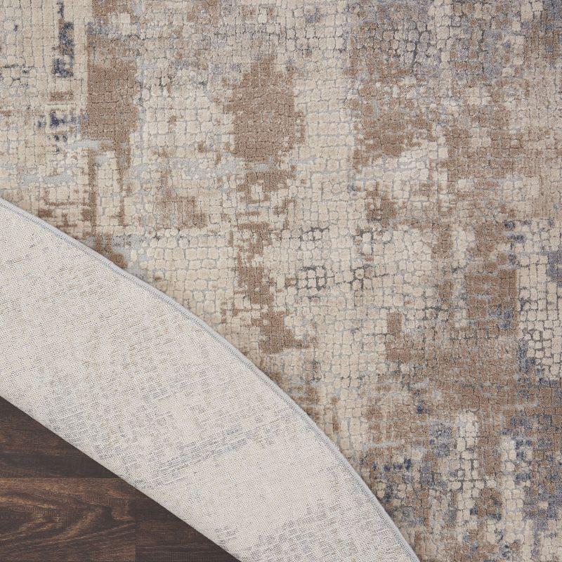 Nourison Rustic Textures Contemporary Indoor Area Rug Beige/Grey 5'3" x round