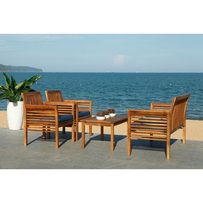 Carson 4 Piece Patio Outdoor Conversation Set  - Safavieh