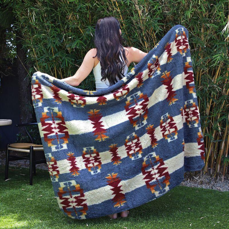 Southwest Throw Blanket, Aztec Blanket for Couch or Room Decor, Reversible Comfy Fluffy Blanket, Gift Blanket, 50 x 60 inches