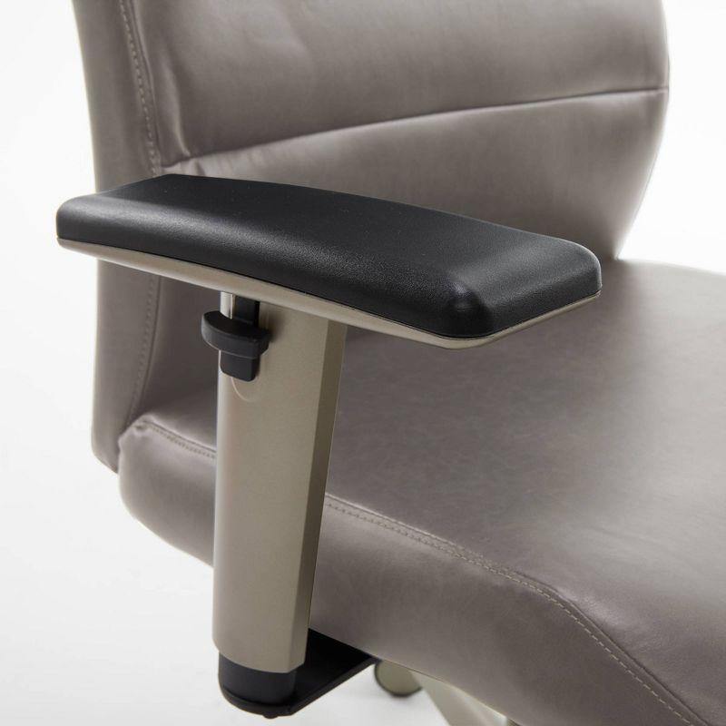 La-Z-Boy Baylor Bonded Leather Adjustable Ergonomic Executive Office Chair with Lumbar Support