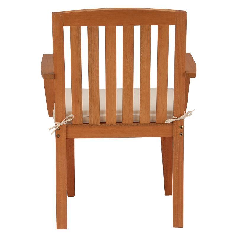 Eucalyptus Grandis Wood Dining Armchair Beige - National Tree Company