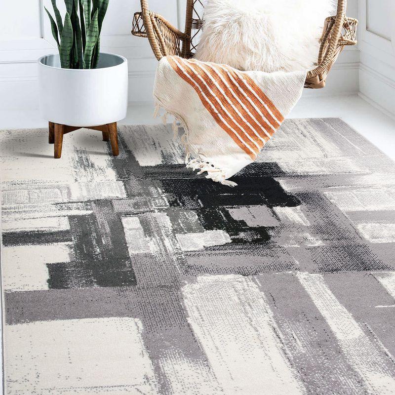 World Rug Gallery Contemporary Modern Abstract Area Rug