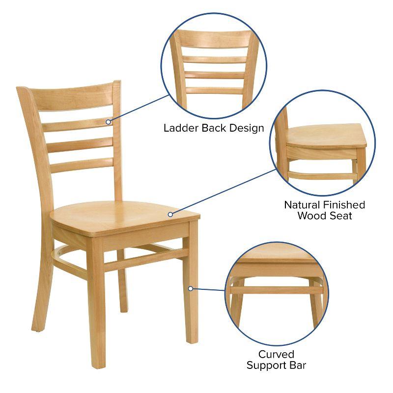 Flash Furniture Ladder Back Wooden Restaurant Chair