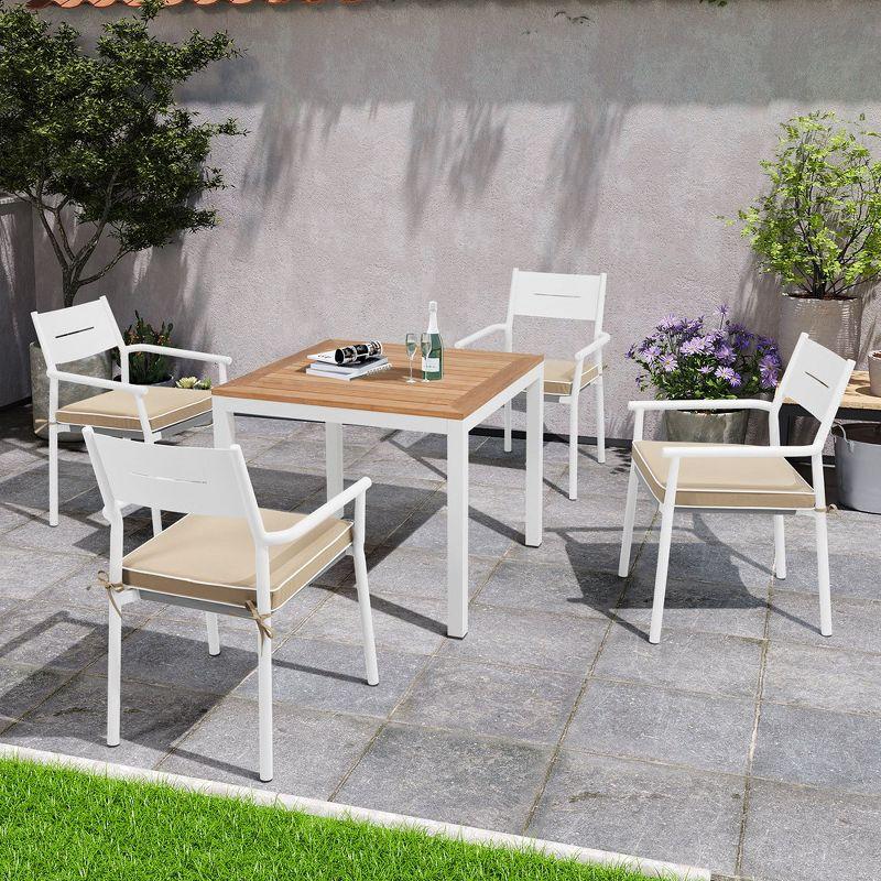 Crestlive Products Outdoor Chair Cushions Set of 2 Fade Resistant Beige