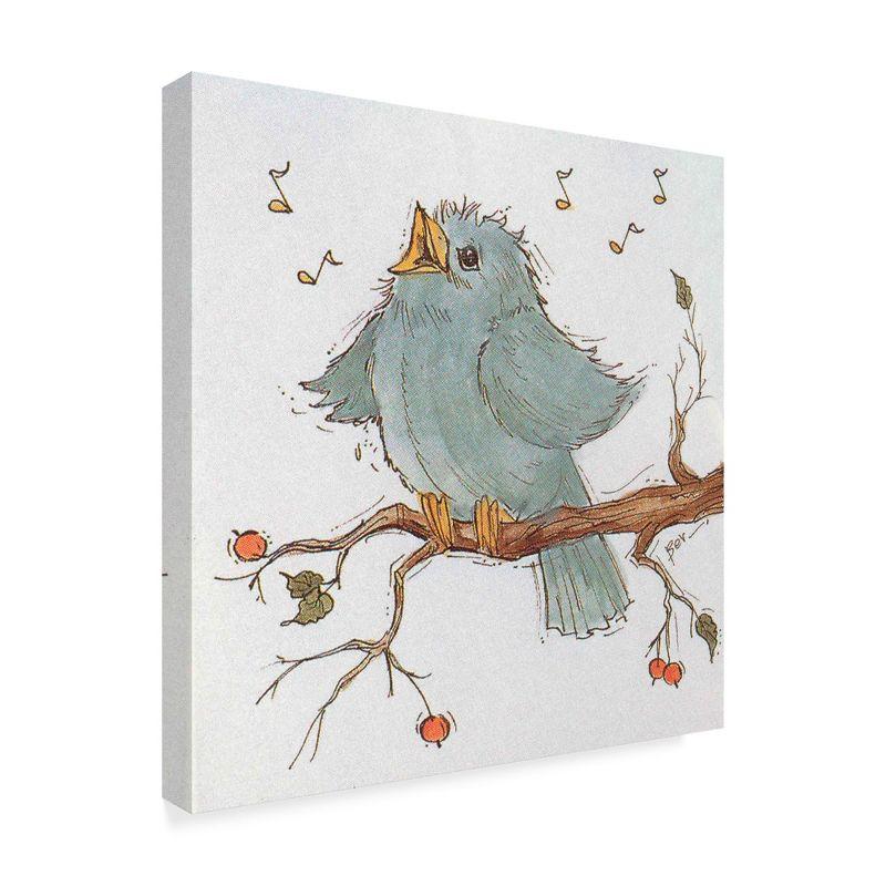 Trademark Fine Art -Beverly Johnston 'Blue Song Bird' Canvas Art - 18''x18''