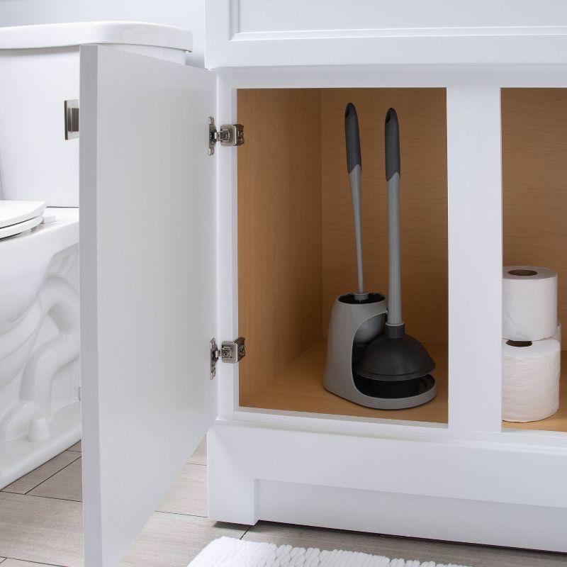 Bath Bliss Bath Bliss Plastic Toilet Brush Set