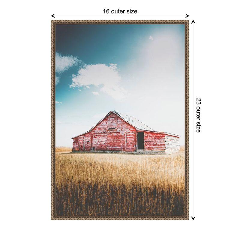 Amanti Art Country Barn Red by Annie Bailey Art Canvas Wall Art Print Framed 16 x 23-in.