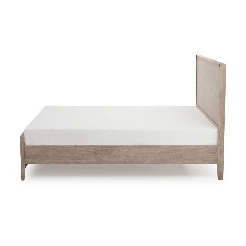 Plank+Beam Solid Wood Contemporary  King Size Platform Bed, Seashell Wirebrush