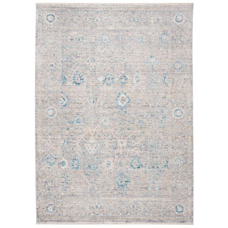 Dream DRM408 Power Loomed Indoor Area Rug - Grey/Blue - 6'7" Round - Safavieh