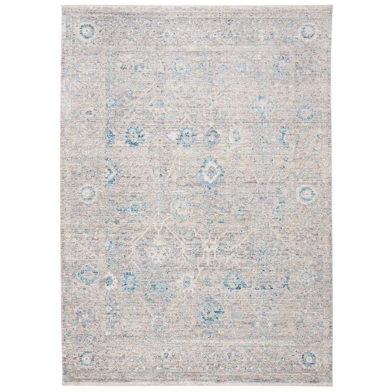 Ethereal Hand-Knotted Gray Wool & Viscose 6'7" Round Rug