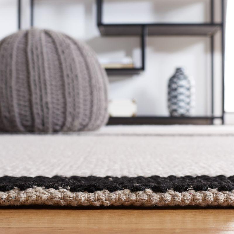 Natura NAT324 Flat Weave Indoor Accent Rug - Ivory/Black - 3'x5' - Safavieh
