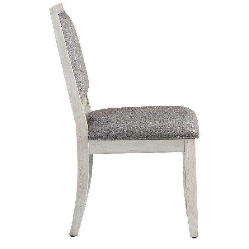 Set of 2 18" Canova Parsons Chairs White - Steve Silver Co.: Upholstered, Wood Legs, High Back