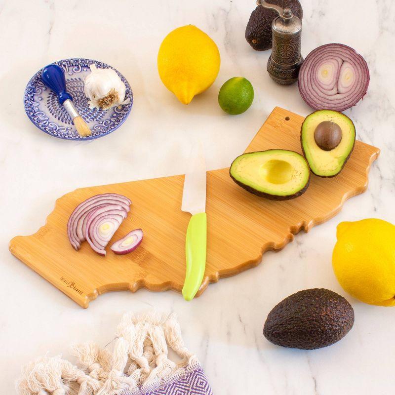 Totally Bamboo Destination California Cutting Board: State Grazing Board, Lightweight Bamboo, 14.25" x 11"