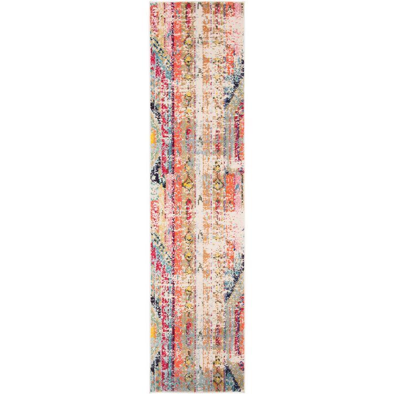 Madison MAD422 Power Loomed Indoor Runner Rug - Blue/Orange - 2'2"x8' - Safavieh
