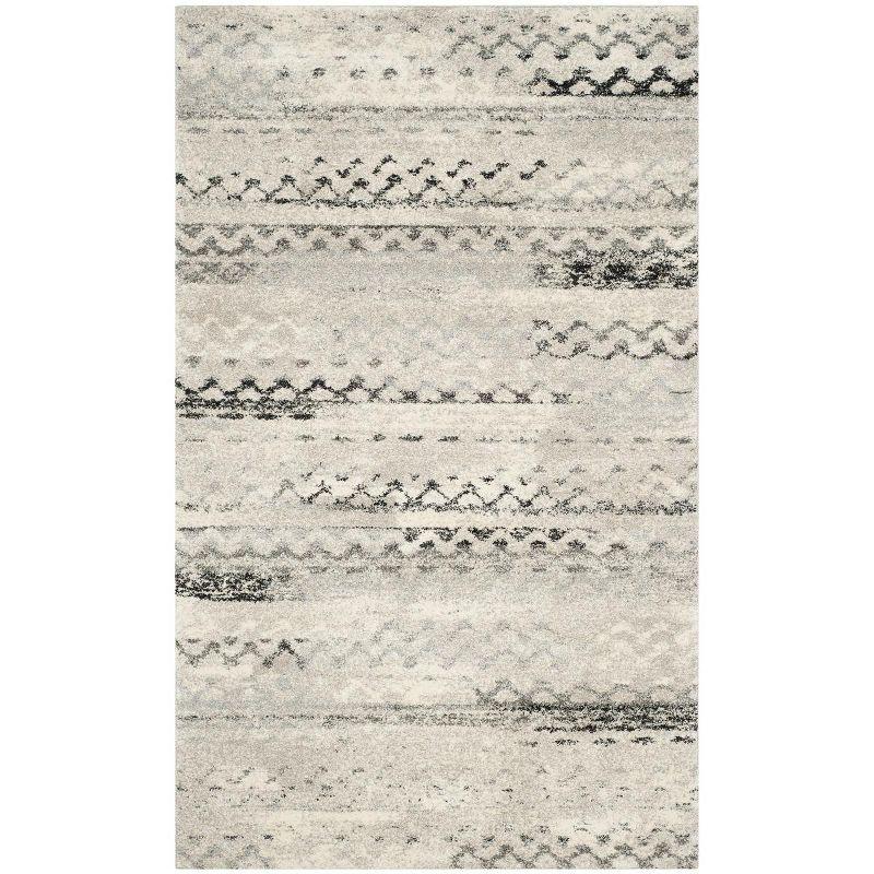 Retro RET2136 Power Loomed Indoor Area Rug - Cream/Grey - 5'3"x8' - Safavieh.