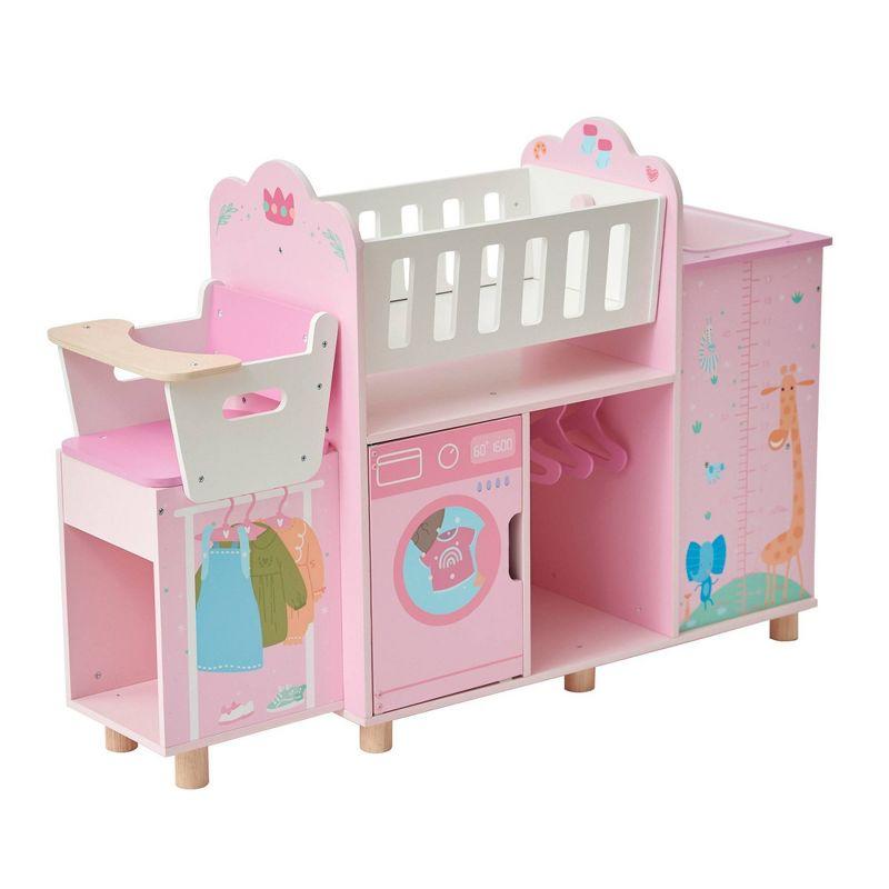 Teamson Kids Olivia's Little World 6-in-1 Wooden Doll Pretend Play Nursery Station