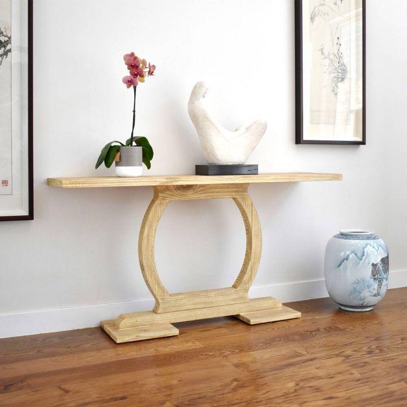 Boraam Zen Rectangular Console Table Barnwood Sandblast Finish