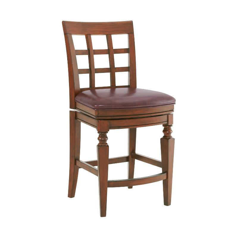 Napa Swivel Upholstered Counter Stool with Solid Wood Frame