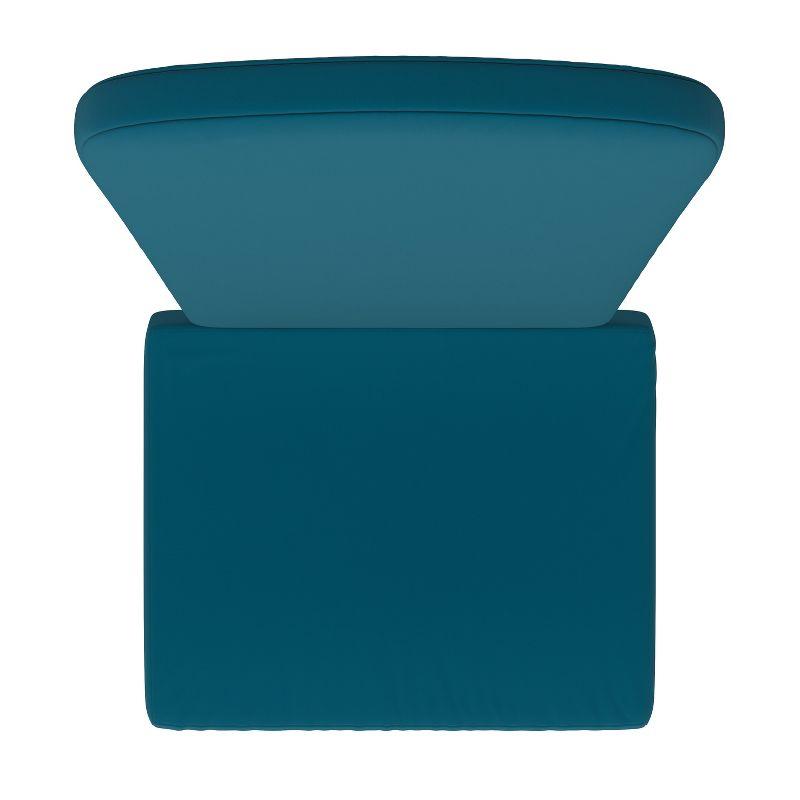 Flash Furniture Charlestown Set of 2 All Weather Indoor/Outdoor High Back Adirondack Chair Cushions, Patio Furniture Replacement Cushions - Teal