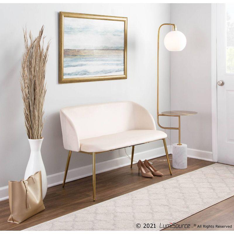 Symbol Contemporary/Glam Floor Lamp with Integrated Table & Marble Base - LumiSource: Tall, LED, UL Listed