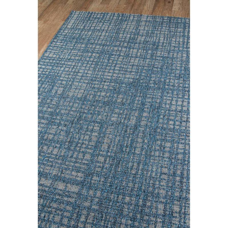 Steppe Abstract Navy Blue Indoor / Outdoor Area Rug