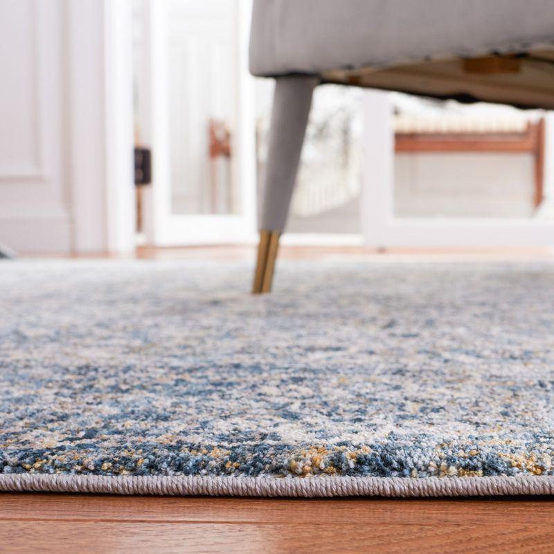 Valencia VAL570 Power Loomed Area Rug - Dark Blue/Yellow - 4'x6'2" - Safavieh.