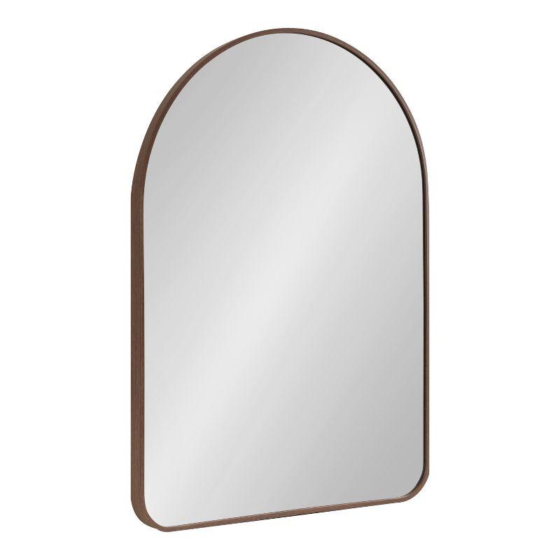 Kate and Laurel Zayda Metal Arch Mirror, 20x28, Walnut Brown
