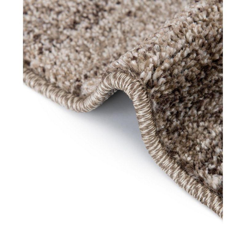 Beige Rectangular Tufted Stain-Resistant Synthetic Rug