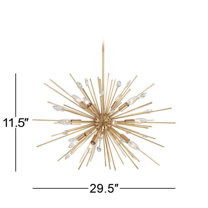 Possini Euro Design Janae Plated Gold Chandelier 29 1/2" Wide Modern Sputnik 12-Light Fixture for Dining Room House Foyer Kitchen Island Entryway