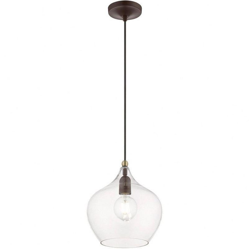 Livex Lighting Aldrich 1 - Light Pendant in  Bronze/Antique Brass