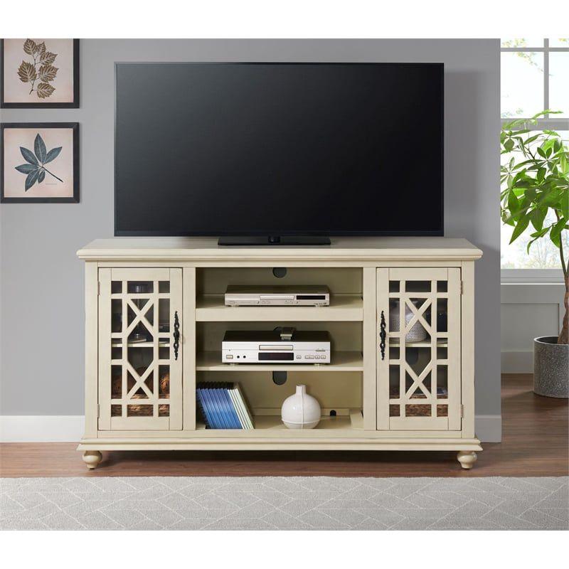 Martin Svensson Home Elegant 2 Door Antique White 63" TV Stand