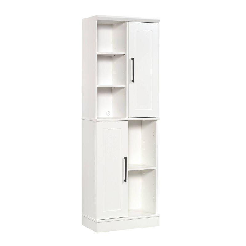 Soft White Adjustable Shelves 2-Door Storage Cabinet