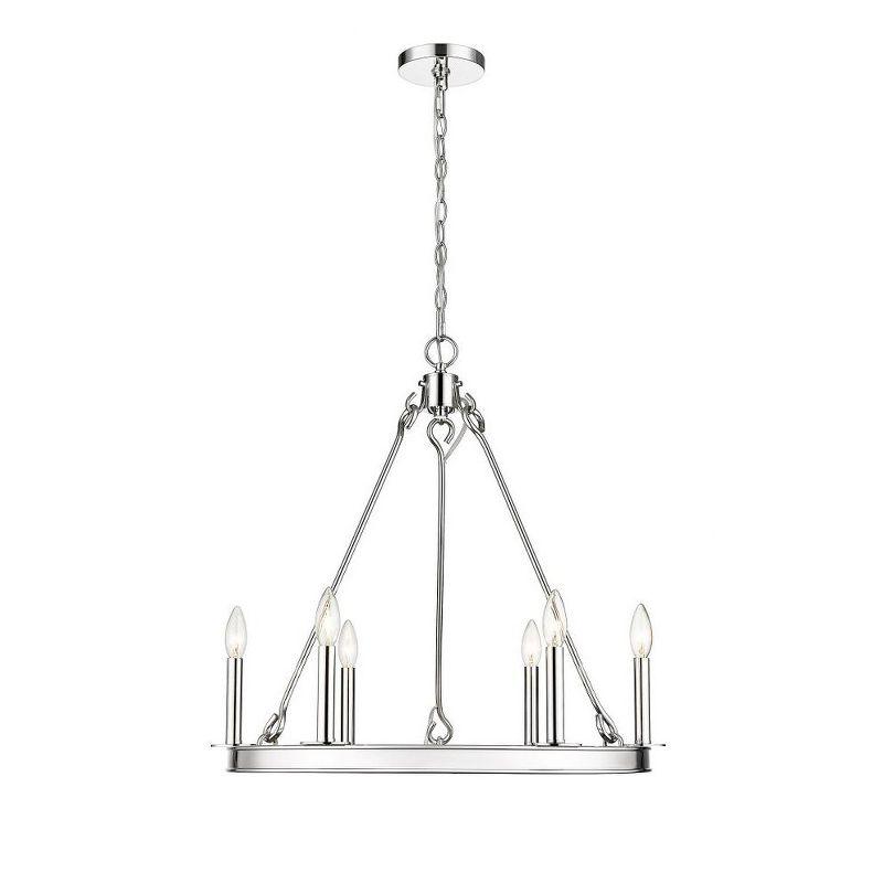 Z-Lite Barclay 6 - Light Dimmable Wagon Wheel Chandelier