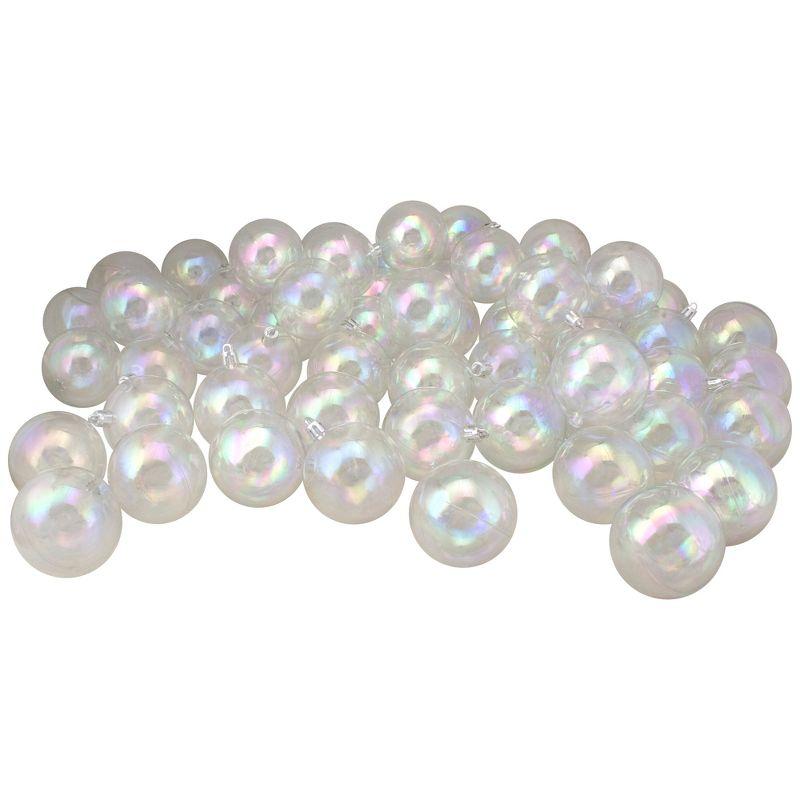 Clear Iridescent Shatterproof Plastic Christmas Ball Ornament Set