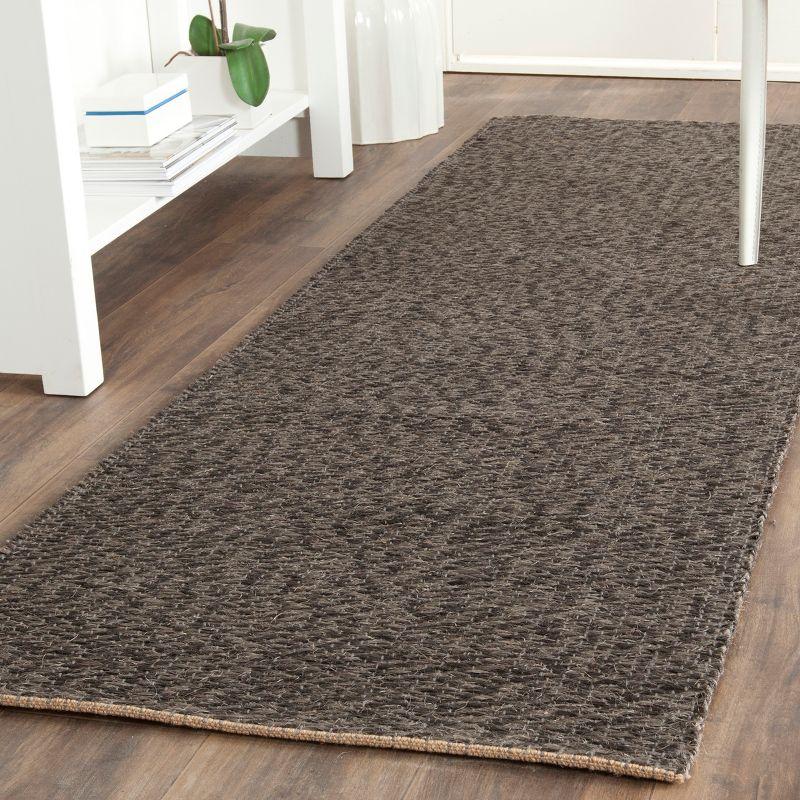 Natural Fiber NF448 Hand Woven Runner Rug - Grey/Grey - 2'6"x10' - Safavieh.