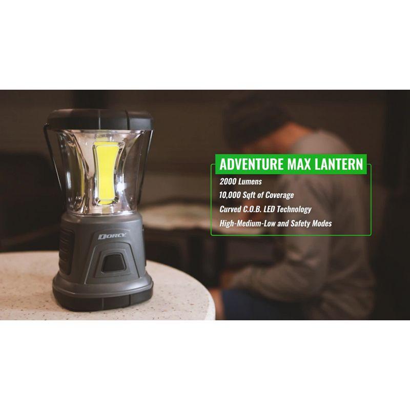 Dorcy 2000 Lumen Black and Gray LED Camping Lantern