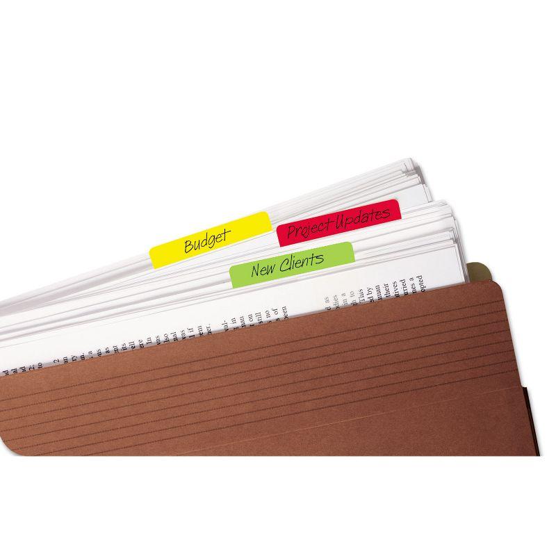 Post-it File Tabs 2 x 1 1/2 Aqua/Lime/Red/Yellow 24/Pack 686ALYR