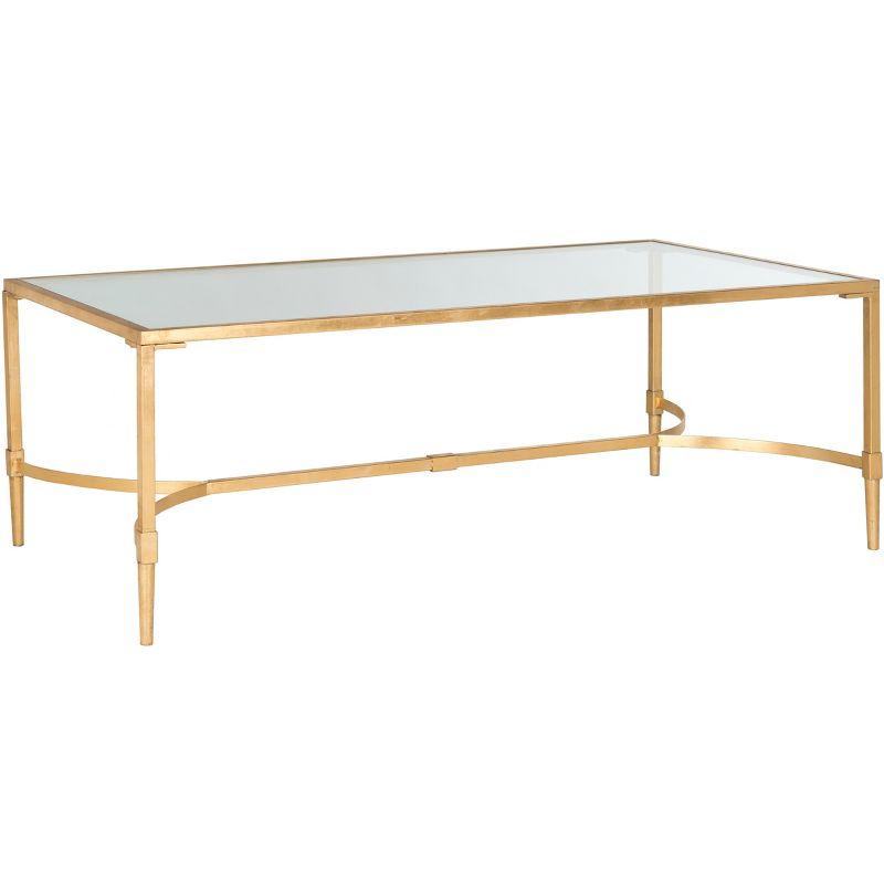 Antwan Coffee Table - Gold/Glass - Safavieh