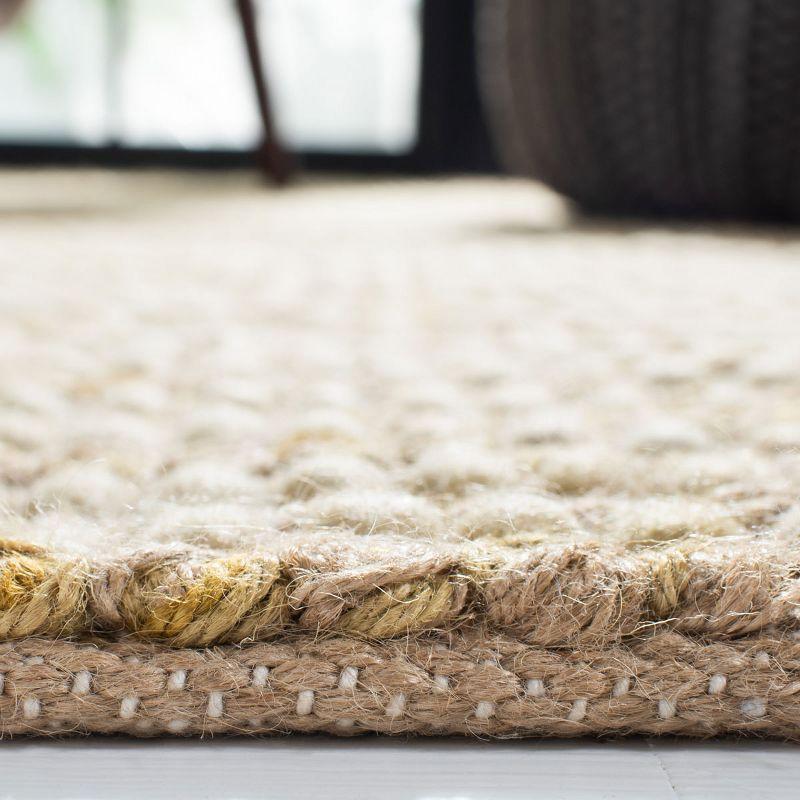 Hand-Knotted Beige/Multi Wool Cotton Square Rug, 2' x 3'