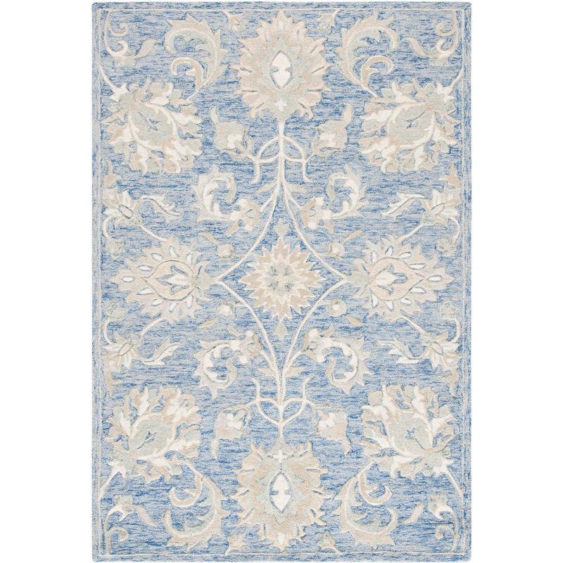 Glamour GLM624 Hand Tufted Indoor Area Rug - Blue/Beige - 4'x6' - Safavieh