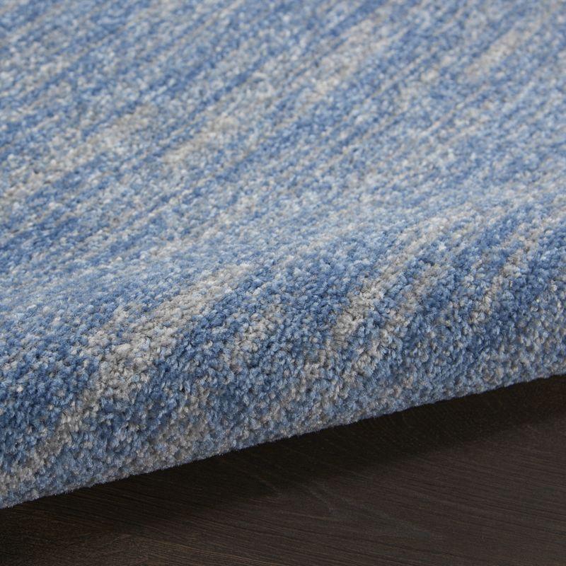 Square 9' Blue/Grey Synthetic Easy-Care Outdoor Rug